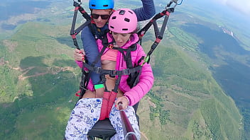 Paragliding adventure leads to intense pussy squirting and rough sex